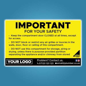 Vent Important Safety Stickers