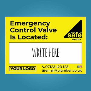 Emergency Control Valve Location Stickers